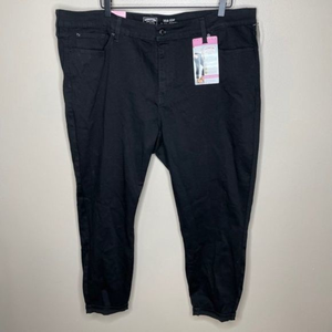 New Levi's Black Skinny‎ Mid Rise Cuffed Ankle Jeans